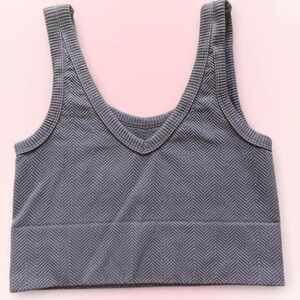 Purple Chevron Patterned Tank Top